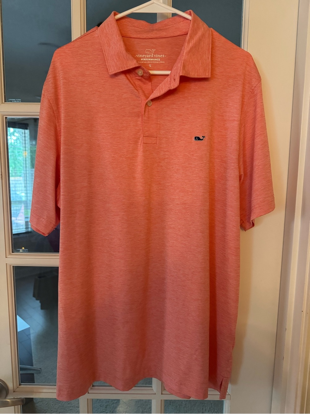 Vineyard Vines Orange Striped Polo